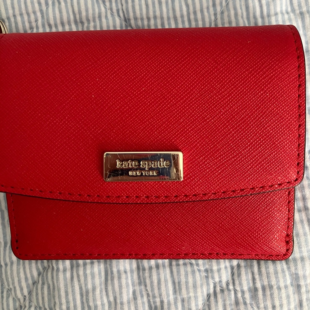 Kate Spade Red Genuine Leather Wallet  - New! Will make great Holiday Gift!